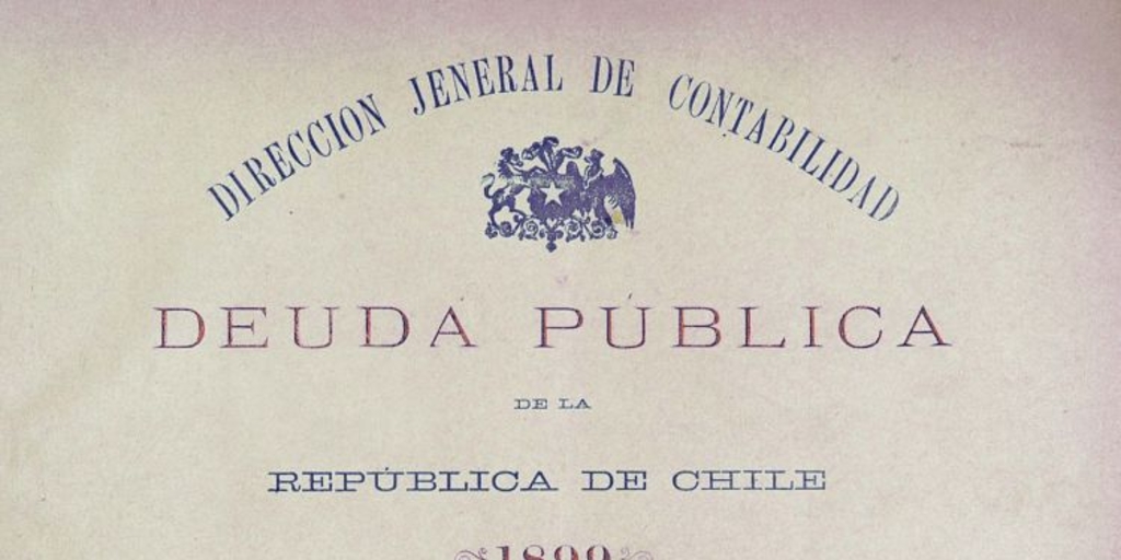 Deuda pública de la República de Chile : 1899