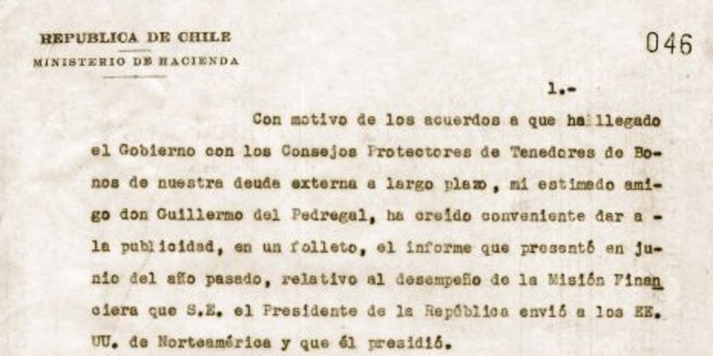 Con motivo de los acuerdos a que ha llegado el Gobierno con los Consejos Protectores de Tenedores de Bonos de nuestra deuda externa a largo plazo ...[manuscrito]