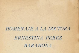 Homenaje a la doctora Ernestina Pérez Barahona