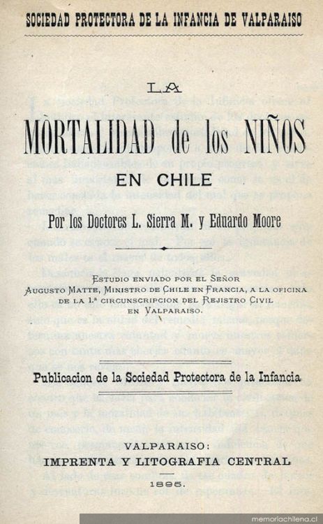 La mortalidad de los niños en Chile
