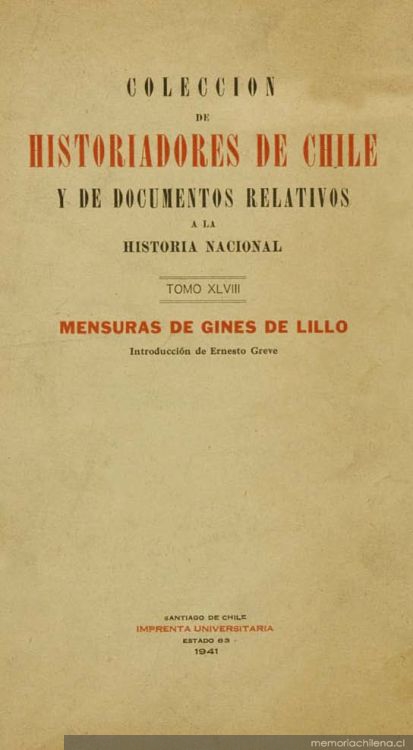 Mensura general de tierras de Ginés de Lillo : 1602-1605