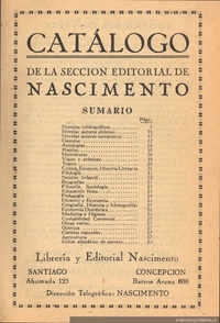 Catálogo de la Sección Editorial de Nascimento