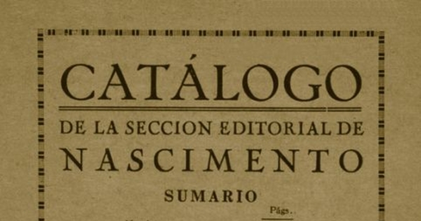 Catálogo de la sección editorial de Nascimento