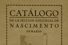 Catálogo de la sección editorial de Nascimento