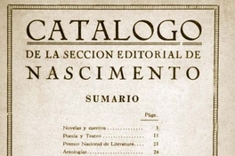 Catálogo de la Sección Editorial de Nascimento