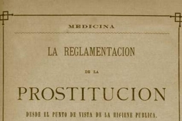 La reglamentación de la prostitución como medida de higiene pública