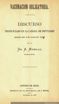 Vacunación obligatoria: discurso pronunciado en la Cámara de Diputados
