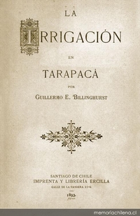 La irrigación en Tarapacá