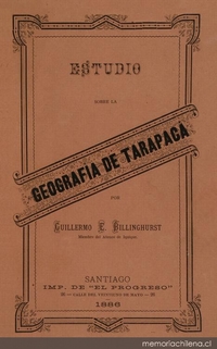 Estudio sobre la geografía de Tarapacá : (páginas de un libro) : trabajo escrito para El Ateneo de Iquique