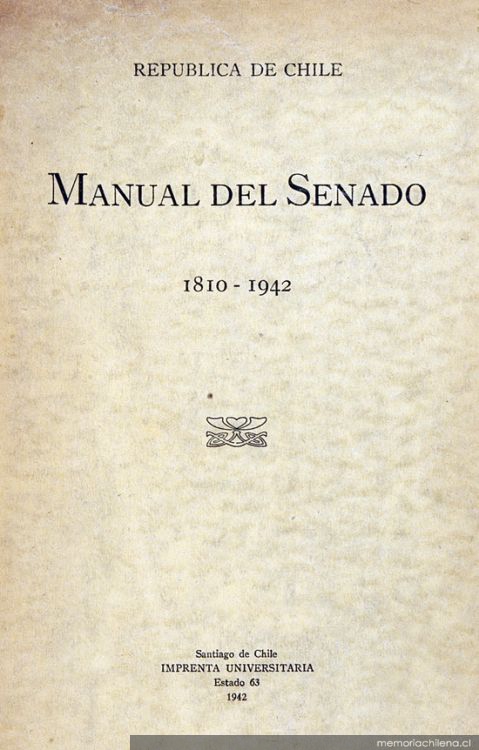 Manual del Senado, 1810-1942