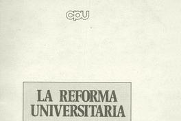 La reforma universitaria : veinte años después
