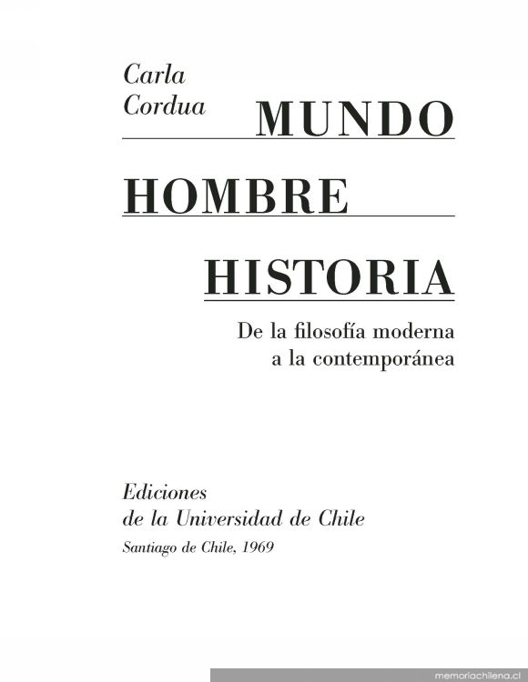 Mundo, hombre, historia : de la filosofía moderna a la contemporánea