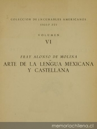 Arte de la lengua mexicana y castellana
