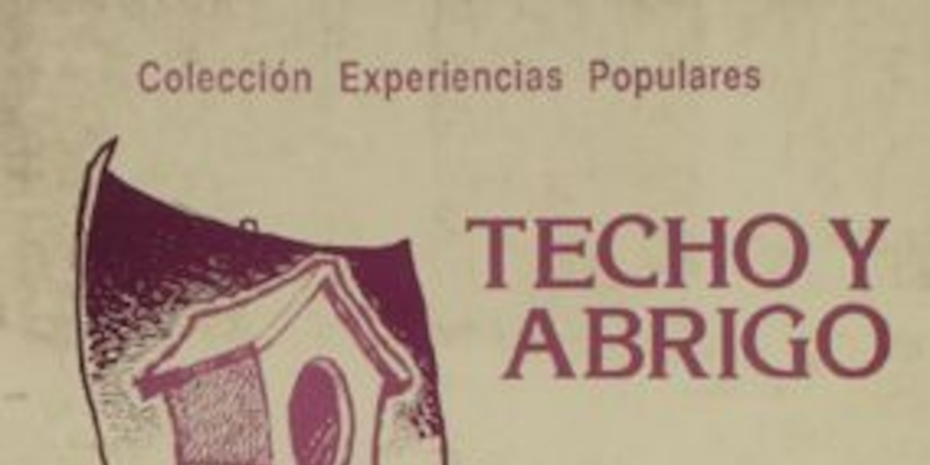 Techo y abrigo : las organizaciones populares de vivienda : Chile, 1974-1988