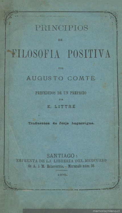 Principios de filosofía positiva