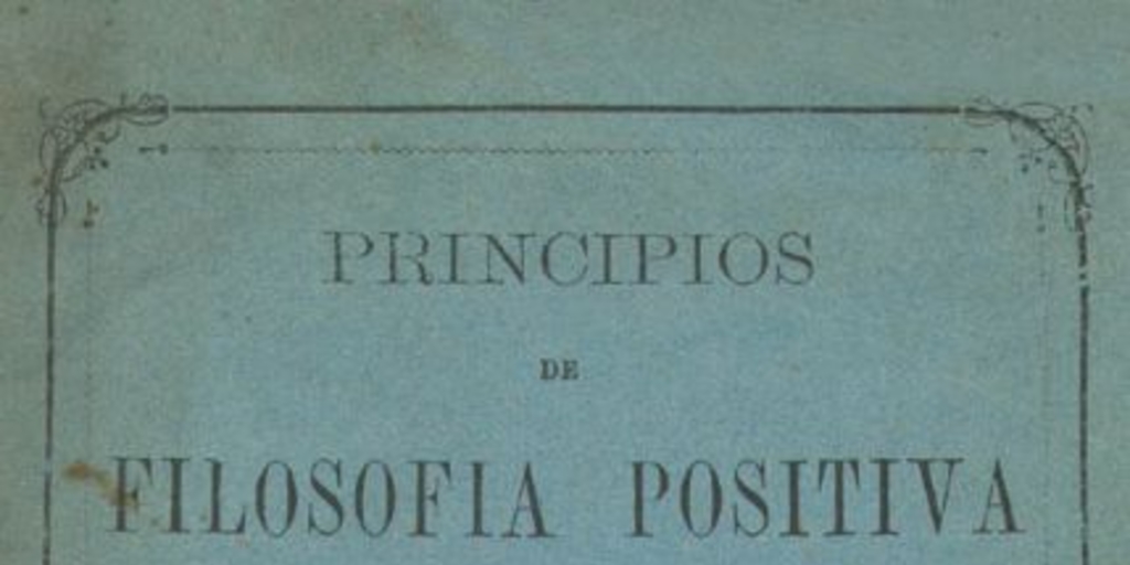 Principios de filosofía positiva