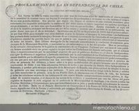 Proclamación de la Independencia de Chile el 12 de febrero de 1818