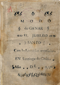 Fuente tipográfica de Modo de Ganar el Jubileo Santo Fuente tipográfica de Modo de Ganar el Jubileo Santo