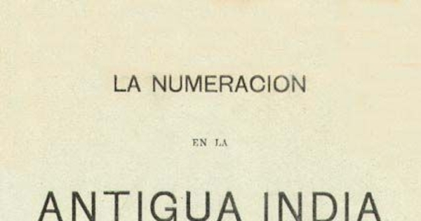 La numeración en la antigua India i entre los Romanos