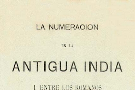 La numeración en la antigua India i entre los Romanos