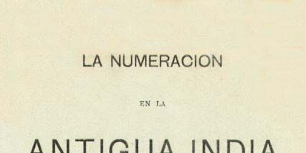 La numeración en la antigua India i entre los Romanos