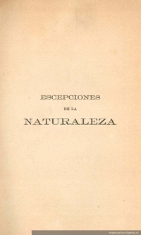 Escepciones de la naturaleza