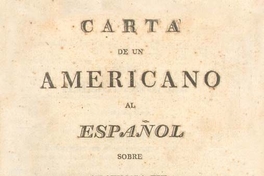 Carta de un americano al Español sobre su numero XIX