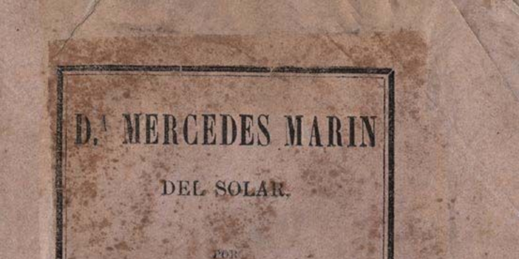 Da. Mercedes Marín del Solar