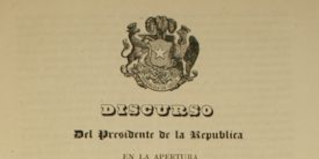 Discurso del Presidente de la República en la apertura del Congreso Nacional de 1843