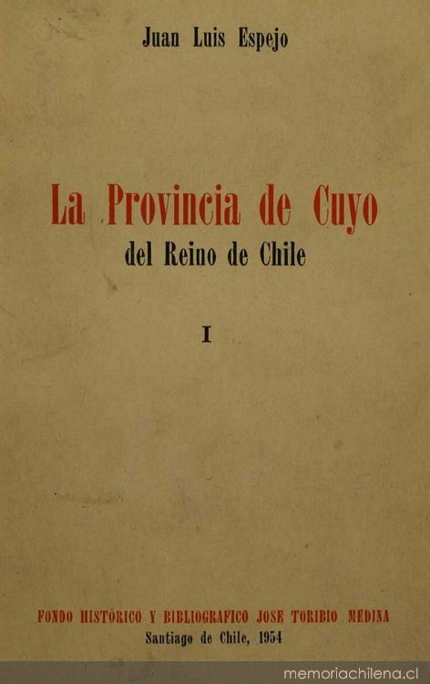 La provincia de Cuyo del reino de Chile