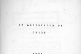 Portada de El Observador de Chile : nuevo periódico político : 1823