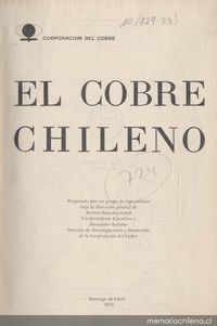 Antecedentes históricos de la producción de cobre en Chile