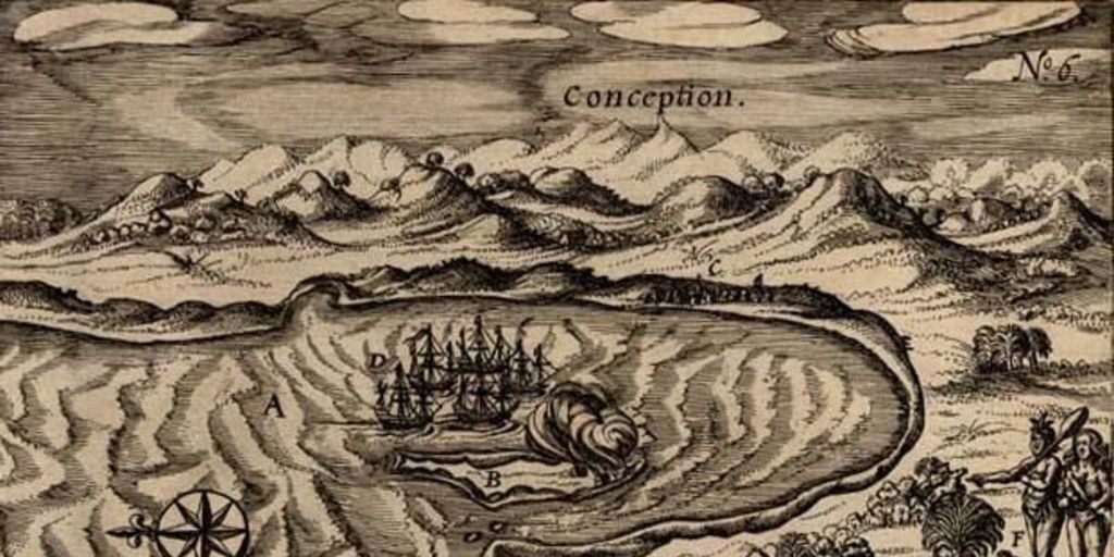 Vista de Concepción hacia 1615