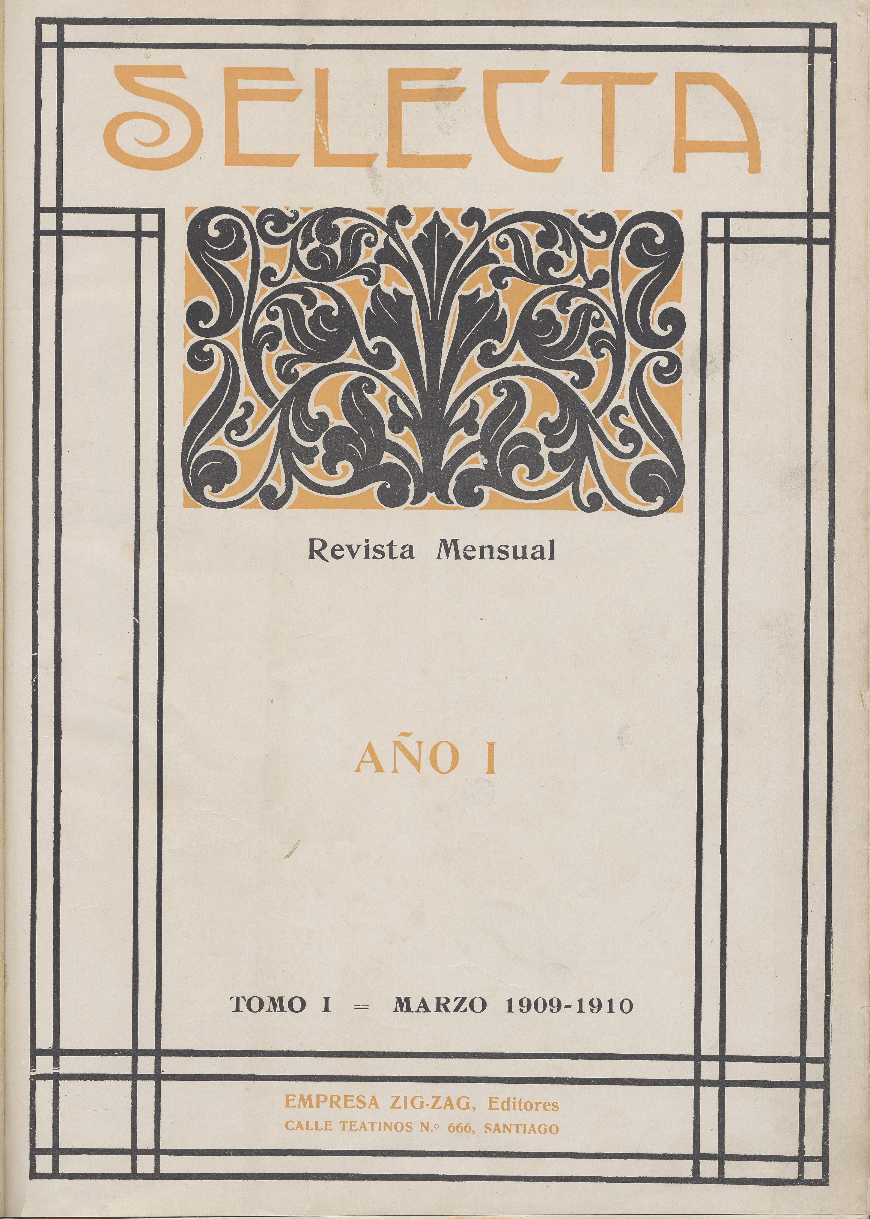 Selecta : año 1, n° 1, abril de 1909