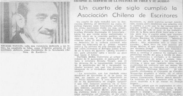 Un cuarto de siglo cumplió la Asociación Chilena de Escritores