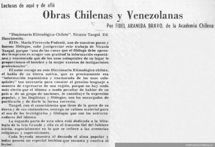 Lecturas de aquí y de allá : obras chilenas y venezolanas