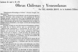 Lecturas de aquí y de allá : obras chilenas y venezolanas