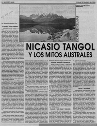 Nicasio Tangol y los mitos australes