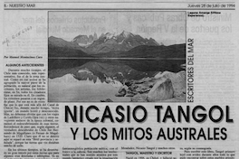 Nicasio Tangol y los mitos australes