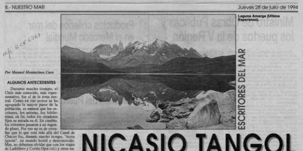 Nicasio Tangol y los mitos australes