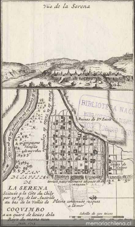 Plano de la villa de La Serena, 1713