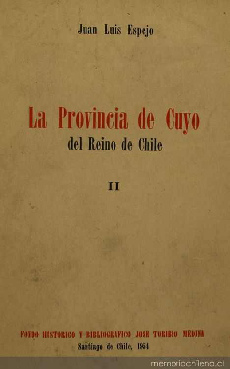 La provincia de Cuyo del reino de Chile