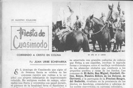 De nuestro folklore : Fiesta de Cuasimodo; corriendo a Cristo