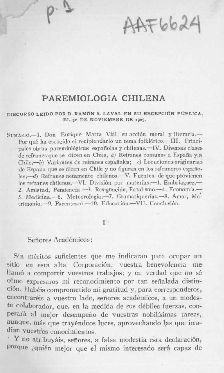 Paremiología chilena