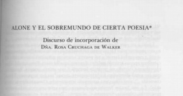 Alone y el sobremundo de cierta poesía