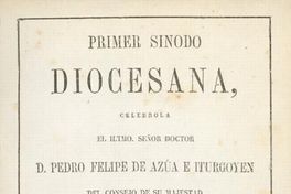 Primer Sínodo Diocesana