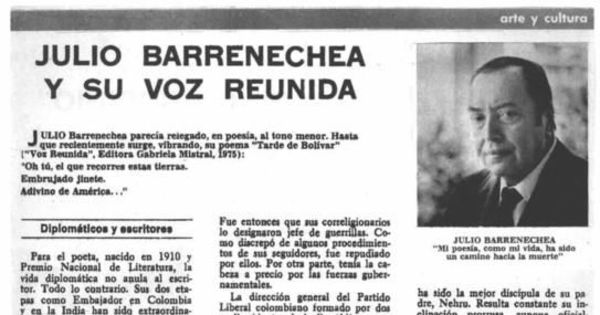 Julio Barrenechea y su Voz reunida