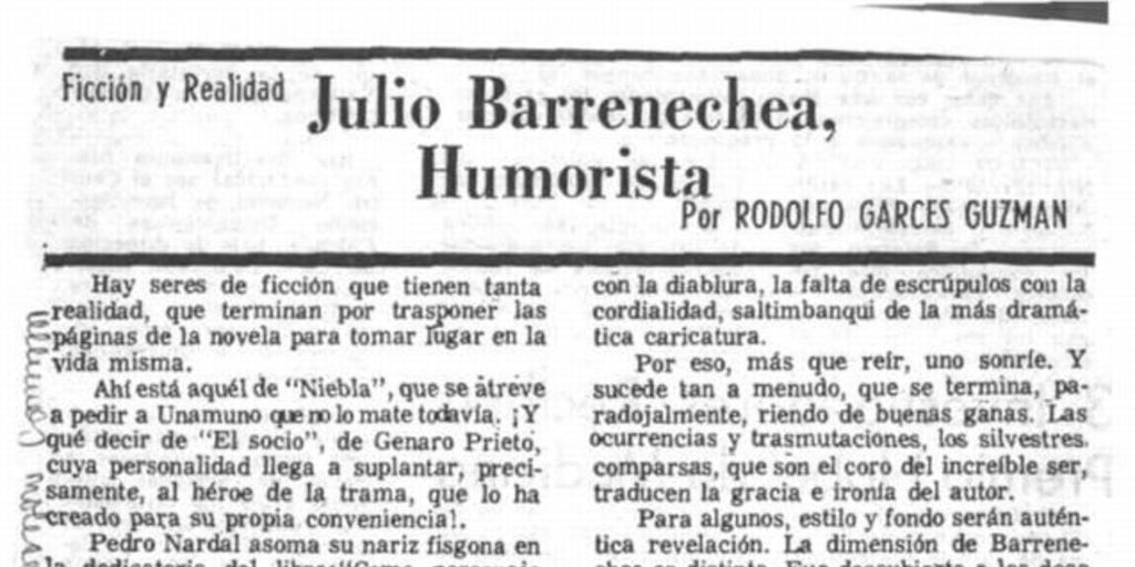 Julio Barrenechea : humorista