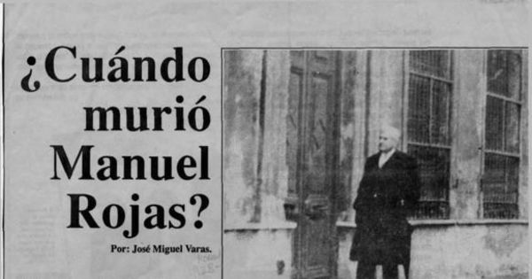 Cuando murió Manuel Rojas?