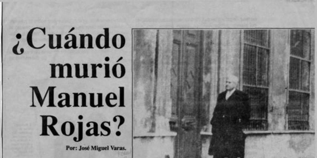 Cuando murió Manuel Rojas?